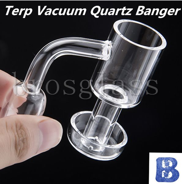 Terp Vacuum Quartz Vacuum Banger Domeless Prego Para Plataformas Petrolíferas Bongos De Vidro 10mm 14mm 18mm 633