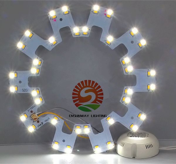 12W 18W 24W LED Круглый светильник Круглый круговой потолочный светильник SMD 5730 Светодиодная панель для потолочного освещения AC110-240V + Driver