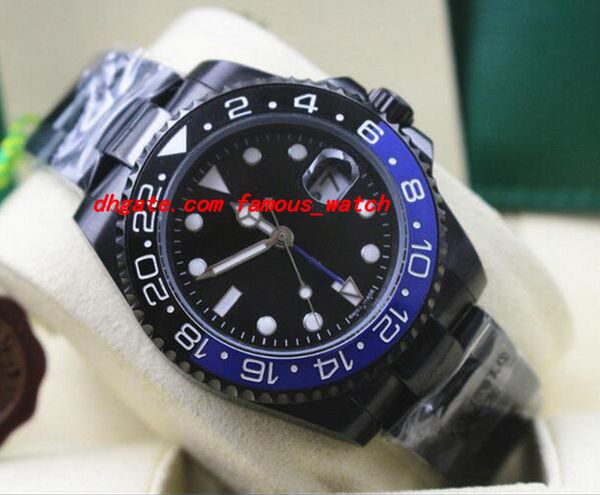 

luxury wristwatch new style stainless steel & with pvd coating black/blue 116710 ceramic bezel mechanical men watches quality, Slivery;brown