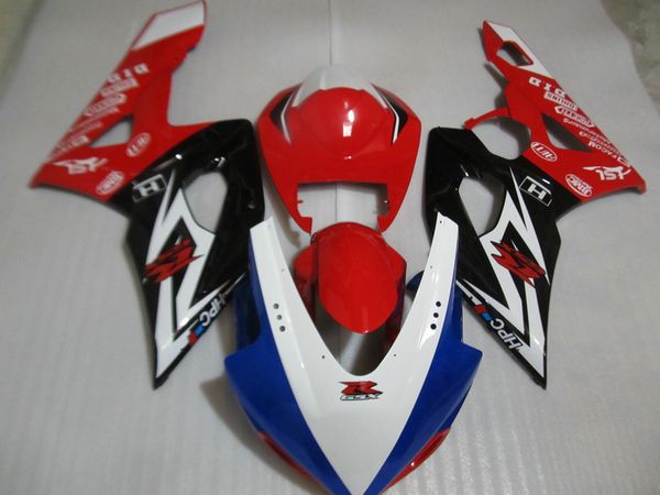 

injection molded 7 gifts fairing kit for suzuki gsxr 1000 2005 2006 red white blue fairings set gsxr1000 05 06 ut33
