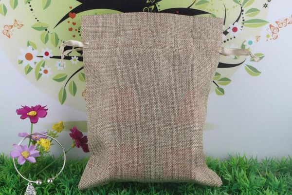 

wholesale-20*30 30pcs jute sacks drawstring gift bags for jewelry/accessories/cosmetic/wedding/christmas linen pouch packaging bag