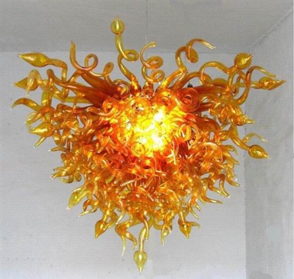 

100% mouth blown borosilicate modern creative amazing wedding centerpiece style murano glass golden chandelier light