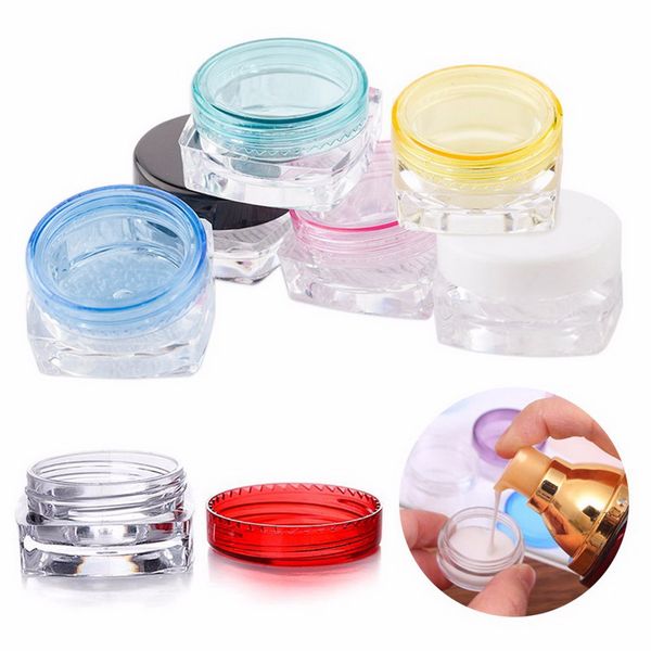 

3g 5g small empty cosmetic refillable bottles plastic eyeshadow makeup face cream jar pot container bottle f201732