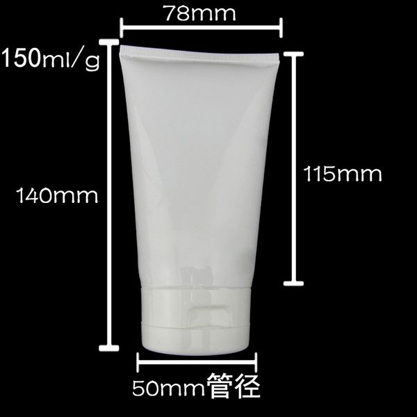 

Wholesale- 150ML Empty Bottles Cosmetic Containers/ Plastic Tube Package With Flip Top Cap