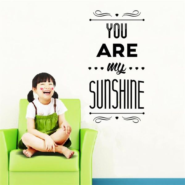 You Are My Sunshine Wall Sticker Poster Bedroom Living Room Wall Decals Wallpaper Wedding Decoration Wall Transfers Wall Transfers Decals From