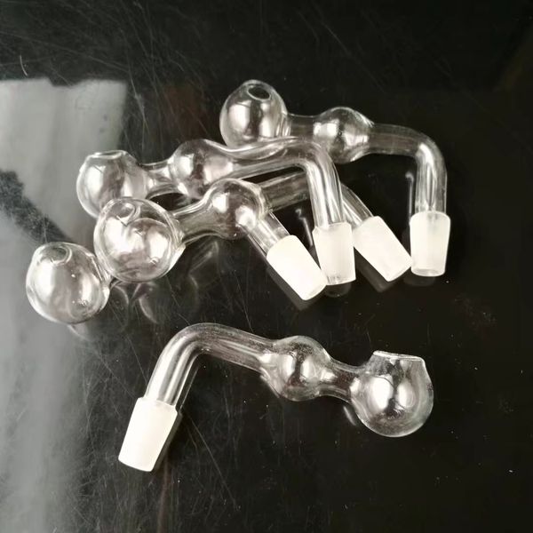 Accessori per bong in vetro trasparente a doppia bolla, Tubi per fumatori in vetro colorato mini multi-colori Tubi a mano Best Spoon Glass Pipe