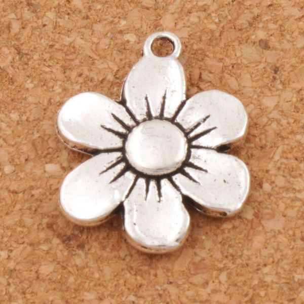 

6-лепесток цветок распорка Шарм бусины 100 шт. / лот Античное серебро подвески сплав