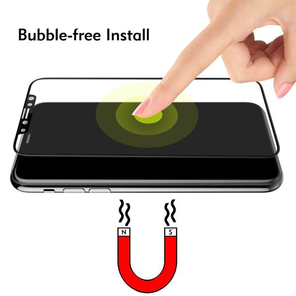 

For iPhone X 8 plus Tempered Glass Screen Protector 0.2MM 3D Full Screen Tempered Glass Anti-shatter High Quality