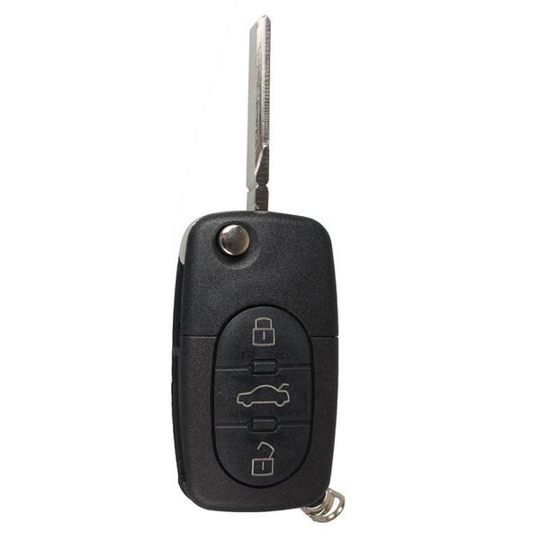 

3 button folding remote key fob case for audi tt a2 a3 a4 a6 a8 key blade haa tire pressure alarm car-styling