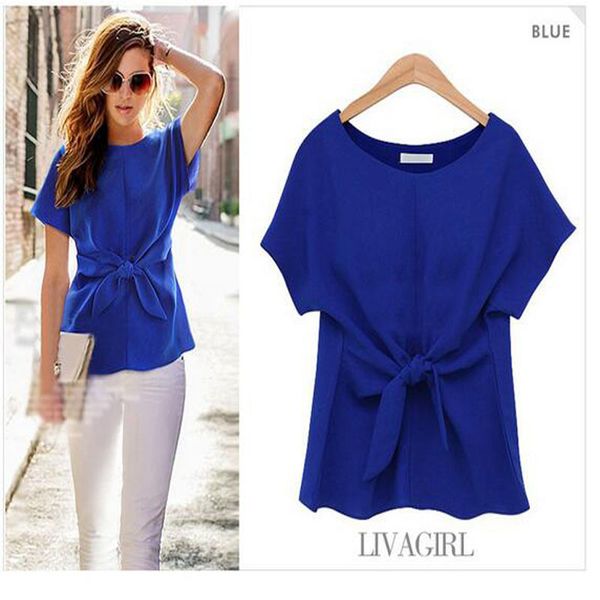 

women chiffon vest women t-shirts with bow clothing summer t-shirts for women t-shirt clubwear 3 colors ing, White