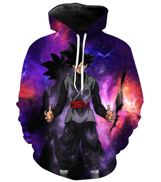 

fashion women/men classic anime goku harajuku style funny 3td print casual hoodies plus size kk86, Black