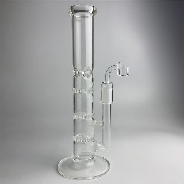 Nuove pipe ad acqua per bong in vetro da 10,5 pollici con 4 mm di spessore al quarzo Banger Recycler Heady Glass Beaker Bong Chiodo al quarzo senza cupola per fumare