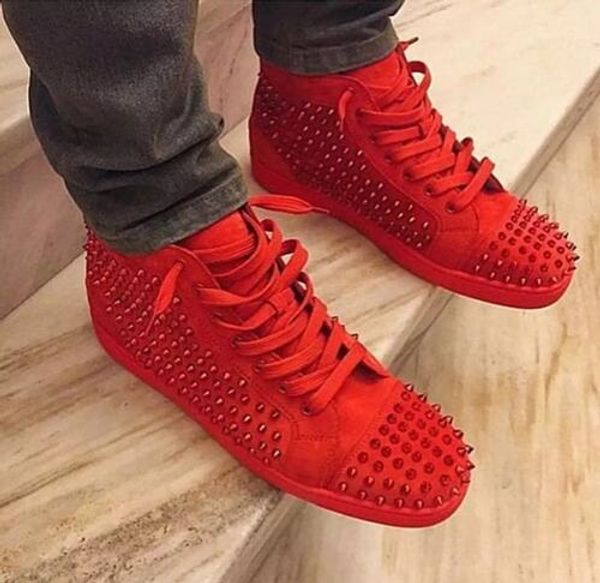 

2017 высокое качество мужчины многоцветный Спайк обувь зашнуровать Sneaker заклепки Sa