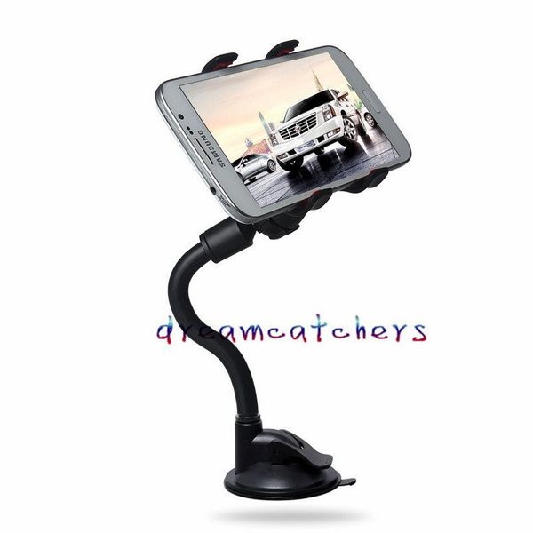 Universal longo braço de 360 ​​graus de rotação de pára-brisa do carro flexível ventosa suporte de montagem suporte giratório para iphone samsung lg telefone celular gps