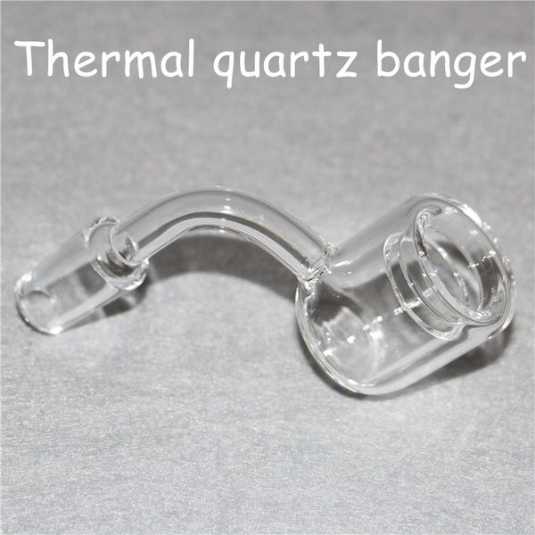 XXL Quarz Thermal Banger Wasserpfeifen 10 mm 14 mm 18 mm Doppelrohr QuartzThermal Bangers Nagel für Glaswasserpfeifen Bohrinseln Bongs