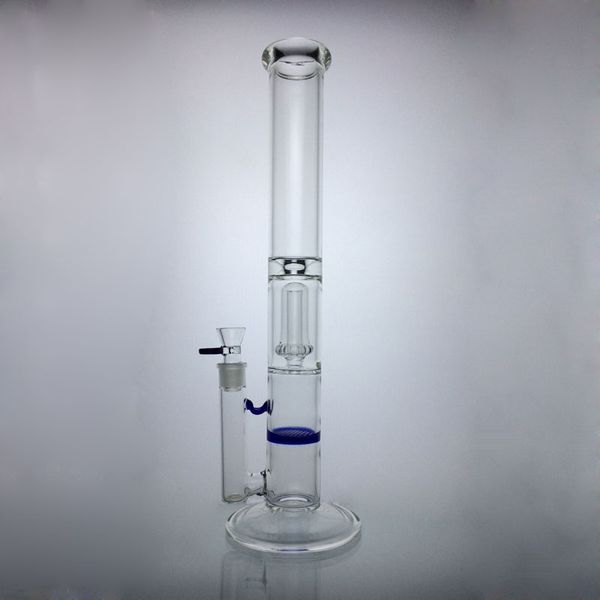 Bong Glass Honeycomb dritta dritta bong bong scientifico 17 '' doccia perc a due funzionalità tubo dritta dritto