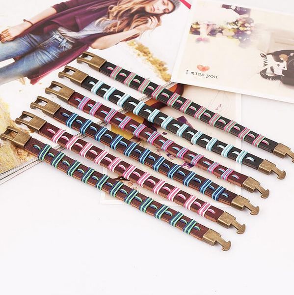 

fashion braided leather new leather bracelet fb404 mix order 20 pieces a lot slap & snap bracelets, Silver