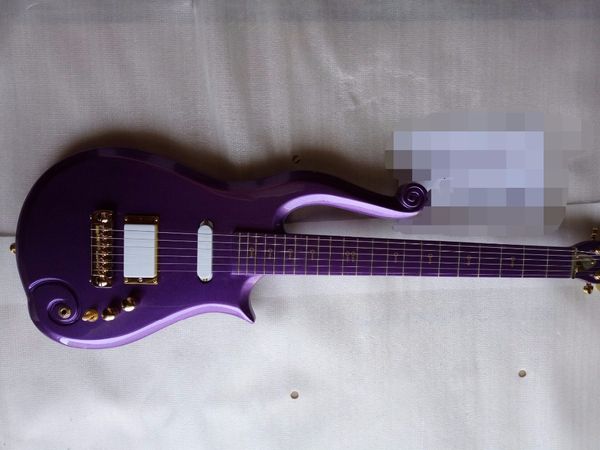 Atualizado Schector Rare Diamante Série Príncipe Nuvem Roxo Guitarra Elétrica Símbolo de Ouro Fingerboard Inlay Gold Neck Purt Gold Trels Rod