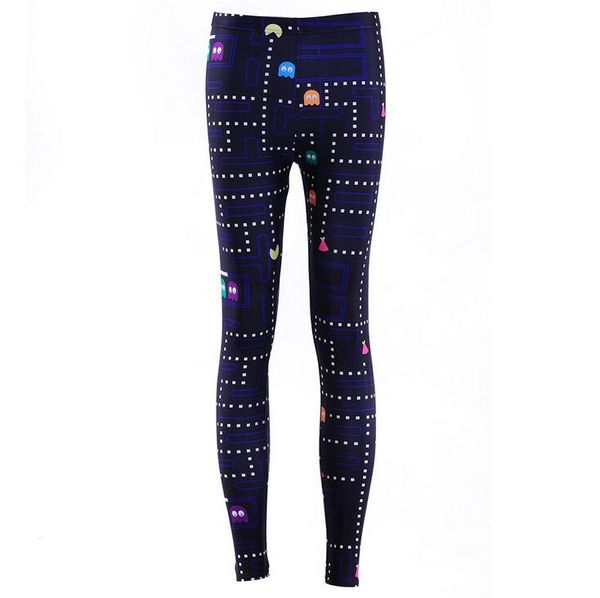 

arrival star digital print eat peas women's leggings milk silk lw050 womens legging, Black