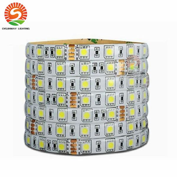 Striscia LED impermeabile 24V IP65 5050 300led Illuminazione flessibile Striscia luminosa Nastro LED Luces Nastro Bianco caldo Bianco freddo RGB