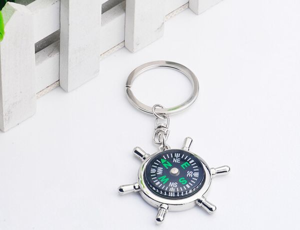 Compass Keychain для автомобилей Мода Ключевые Цепные Цепочки Кольца Сплав повесить Часы Новинка оптом