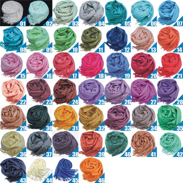 

New pa hmina ca hmere olid hawl wrap women 039 girl ladie carf oft fringe olid carf w002