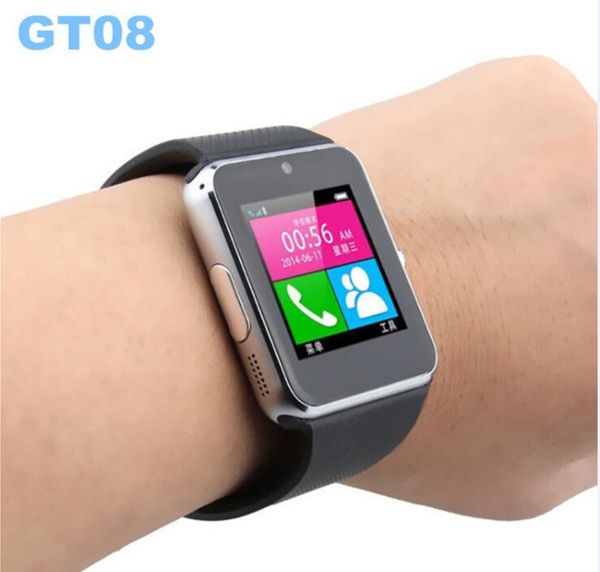 

GT08 Bluetooth Smart Watch с гнездом для SIM-карты и TF Health Watchs для Android Samsung и IOS Apple iphone смартфон б