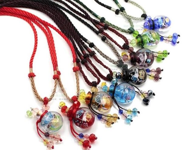 

50pcs glass essential oil diffuser necklaces flowers small vial pendant necklace aromatherapy vintage perfume bottle pendant necklaces r008, Silver