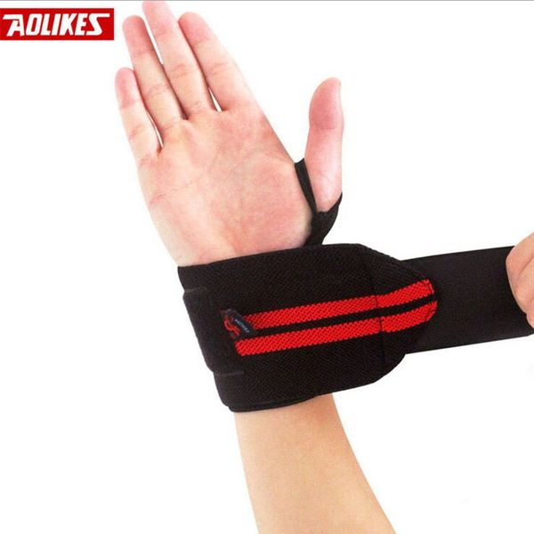 

wholesale- 2pcs wristband wrist support weight lifting gym training wrist support brace straps wraps crossfit powerlifting bodybuilding