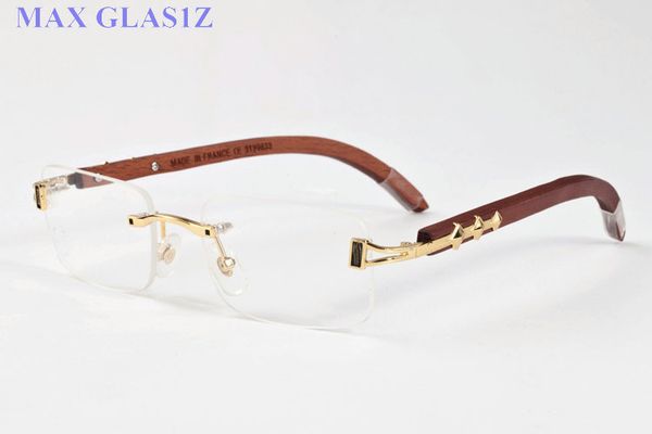 

2020 novel fashion retro square sunglasses sport new attitude vintage rimless clear lens sun glasses for men women fashion with original box, White;black