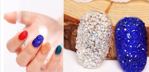 

wholesale- new fashion mini nail art zircon rhinestones about 1440pcs 1.2mm many colors glue on micro glass diamonds diy craft decorations, Silver;gold