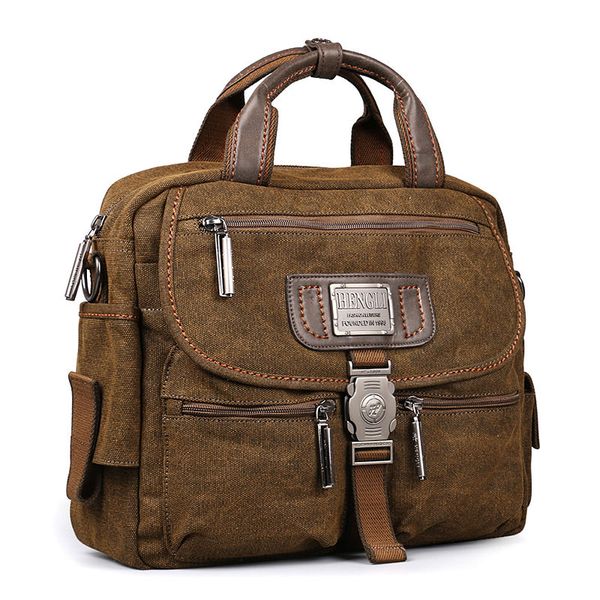 

2017 ruil retro canvas messenger bags multifunction men shoulder briefcase leisure travel handbag toolkit vintage package