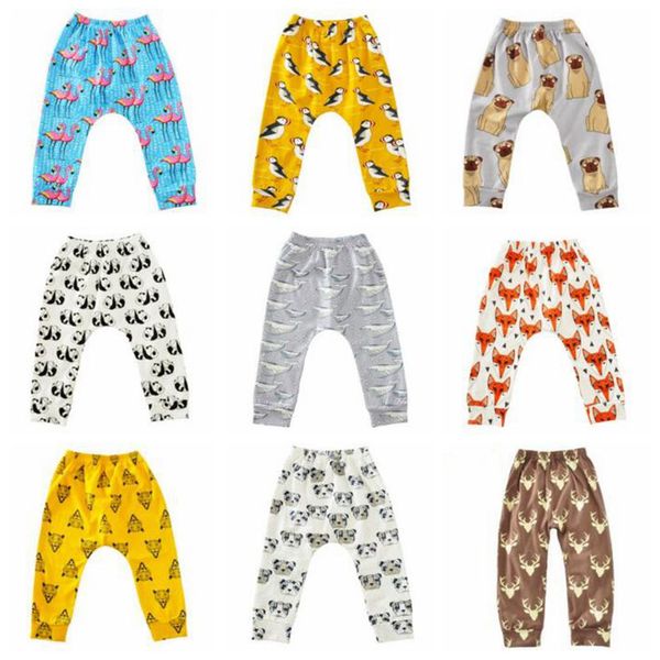 

kids clothes baby leggings xmas fox haroun pants cartoon pp pants animal printed flamingos dinosaur tights fashion casual trousers b3308, Blue