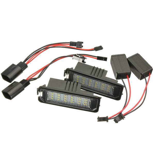 

2x error led license number plate light lamp for vw golf polo passat skoda