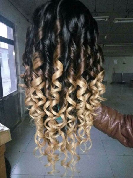 

brazilian human hair wigs sufaya lace front natural wave wigs ombre three color 1b/4#/27# hair wigs baby soft hair, Black;brown