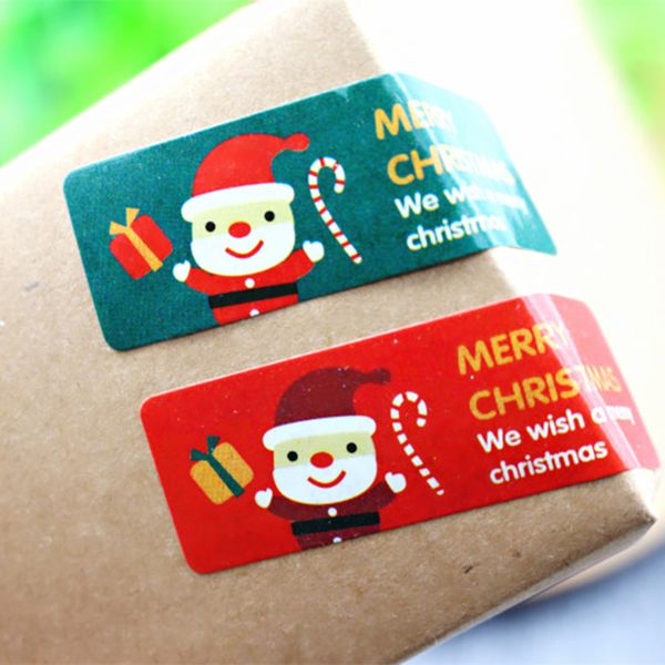 

wholesale- 180pcs merry christmas santa gift seal sticker gift baking package