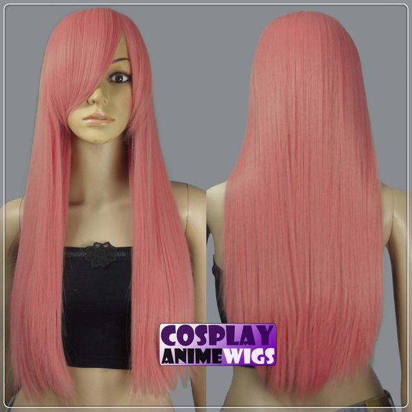 

70cm milkshake pink heat styleable long cosplay wigs 76_kpn, Golden;white