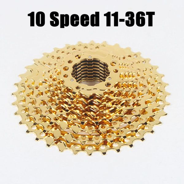 Catazer Atacado Freewheel 10-Speed ​​11-36 T Banhado A Ouro Cassete BMX Mountain Ciclismo Bicicleta Freewheel para SHIMANO Groupset Frete Grátis