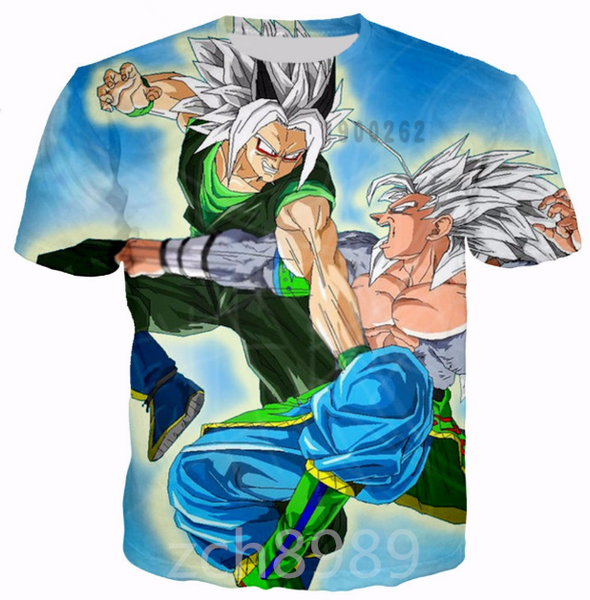 

классический аниме новые моды для мужчин / женщин dragon ball z гоку летний стиль смешные унисекс 3d печати повседневная футболка s - - - 5x, White;black