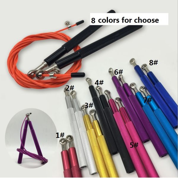 

speed jump rope fitness equipment crossfit skipping ball bearing metal handle stainless steel cable 3m