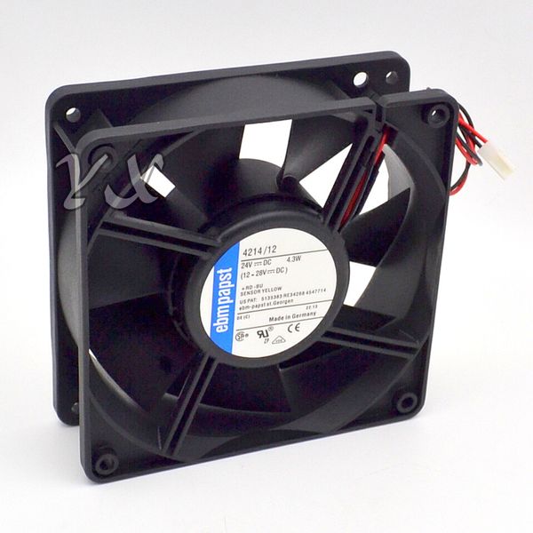 Novo e original 120 * 120 * 38 MM MULTIFAN 4214/12 24 V 4.3 W ventilador de refrigeração do inversor 2-fio para papst