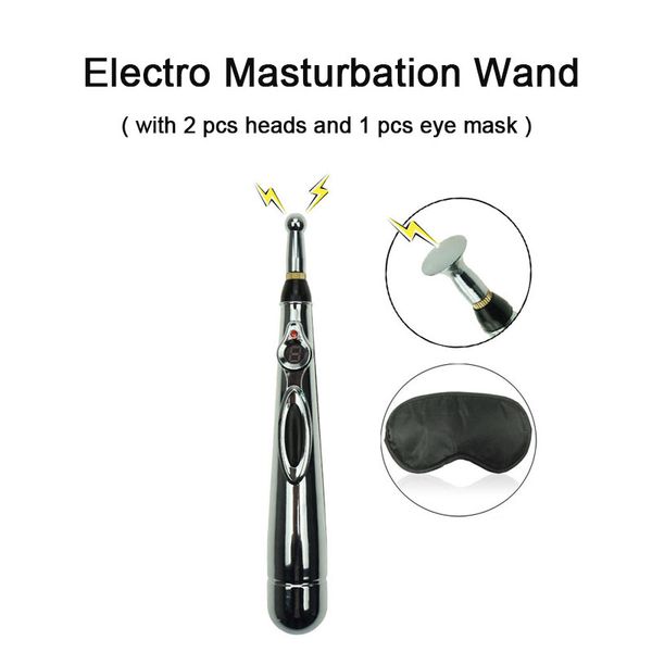 AA Designer Sex Toys Unisex Adulto Diário Electro Wand Feminino Breast Clitoric Estimulador Massageador com BDSM Bondage Máscara de Olho Brinquedos Sexuais para Casais Adultos Jogos Q0511