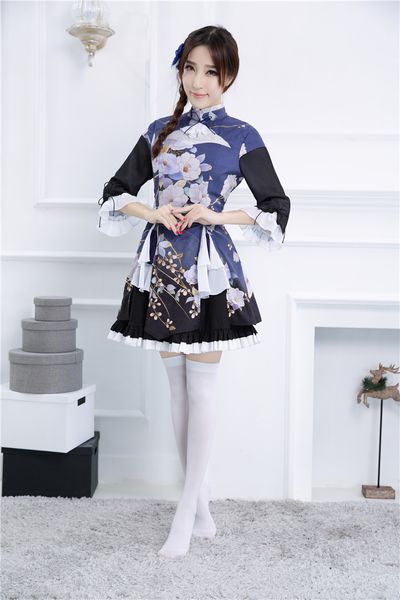 

anime costumes kimono warm around the world republic of china hua hua costume cosplay costumes chinese dress skirt cosplay game clothing, Black