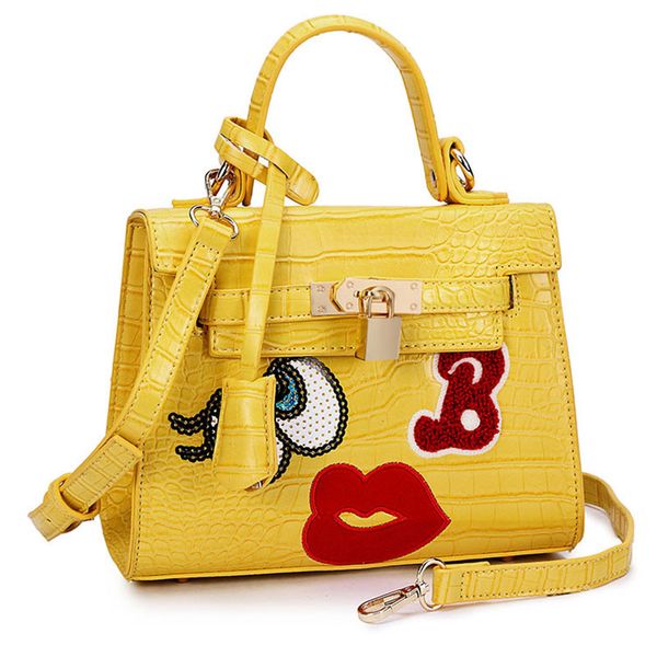 

Wholesale-women flap bag small cute mouse big eye bags leather handbags clutch sweet heart girl lock sequins bolsa women messenger bags