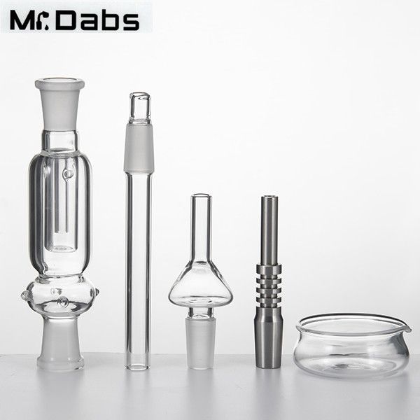 Nectar Collect Glass Pipe Tips Accessori per fumatori con punta in titanio/acciaio inossidabile e punta in quarzo o vetro 14mm 19mm Bong puro