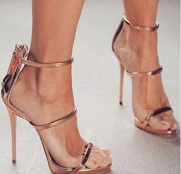 

2017 fashion women sandals party shoes ankle strap gladiator sandals open toe high heels wedding shoes, Black