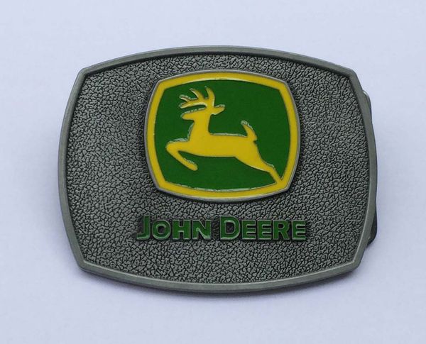 

sliver color deere nothing runs like a deere belt buckle sw-506,ing, Slivery;black