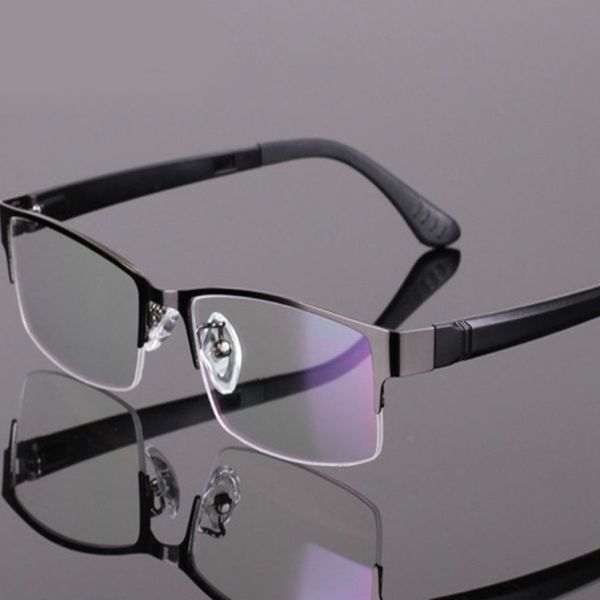 

wholesale- men eyeglasses frame women fashion bril metal half-frame myopia frames clear lens glasses optical prescription computer eyewear, Silver