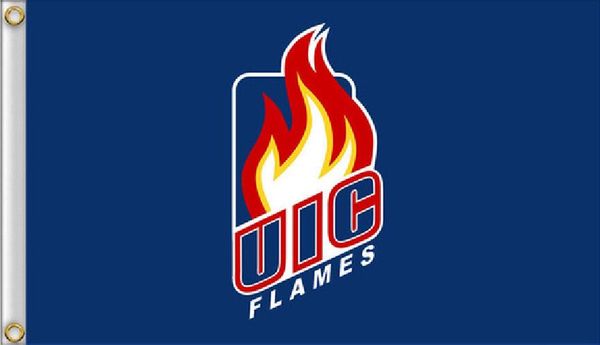 Discount Uic Flames Flag 90 X 150 Cm Polyester Ncaa Stars And
