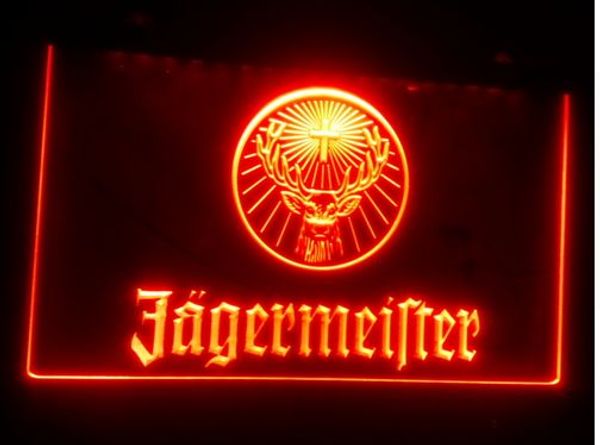 

b-182 jagermeister beer bar pub club 3d signs LED Neon Light Sign man cave